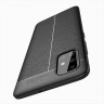 Чехол-накладка Litchi Grain для Samsung Galaxy A51 (черный)