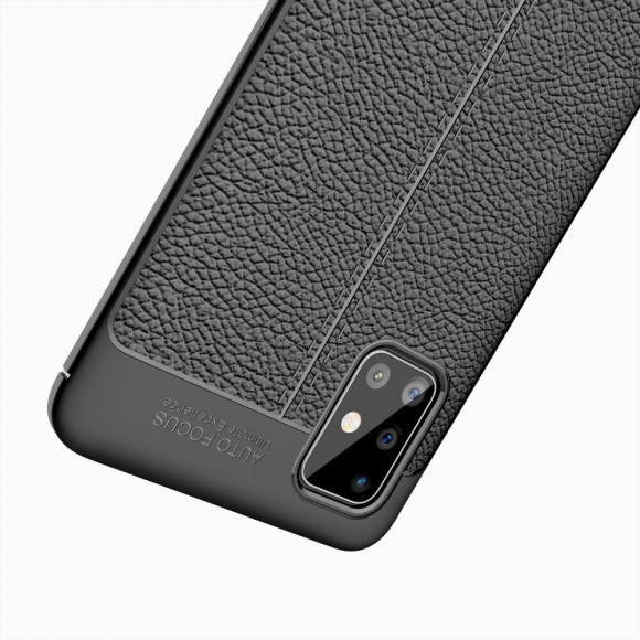 Чехол-накладка Litchi Grain для Samsung Galaxy A51 (черный) Чехол-накладка Litchi Grain для Samsung Galaxy A51 (черный)