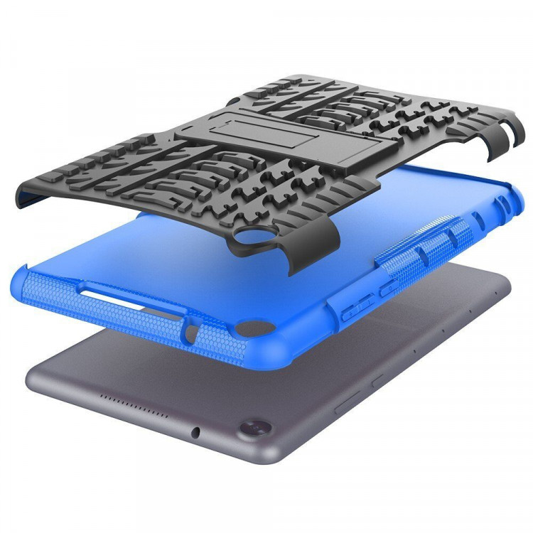 Чехол Hybrid Armor для Huawei MediaPad M5 Lite 8 / Honor Pad 5 8.0 (черный + голубой)