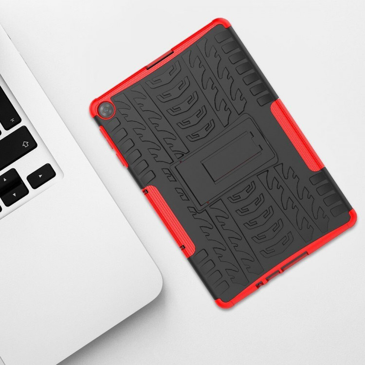 Чехол Hybrid Armor для Huawei MatePad T10 / T10s / C5e / C3 / Honor Pad X8 / X8 Lite / X6 (черный + красный)
