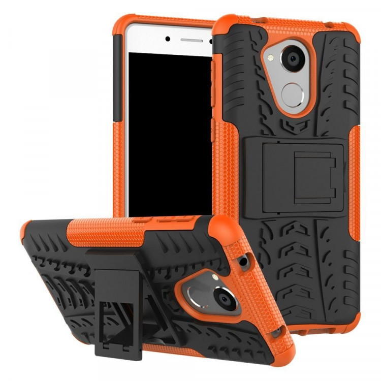 Чехол Hybrid Armor для Huawei Enjoy 6s / Huawei Honor 6c (черный + оранжевый)