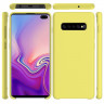 Силиконовый чехол Mobile Shell для Samsung Galaxy S10+ (Plus) (желтый)
