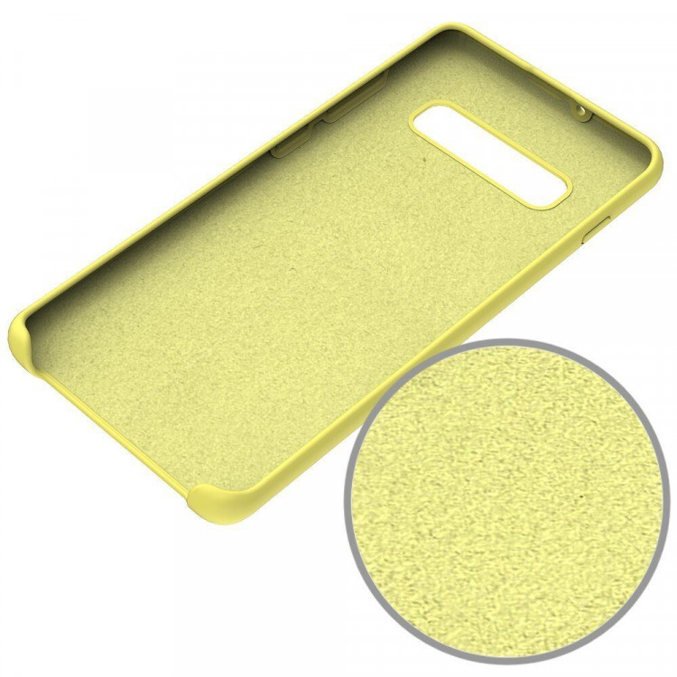 Силиконовый чехол Mobile Shell для Samsung Galaxy S10+ (Plus) (желтый)