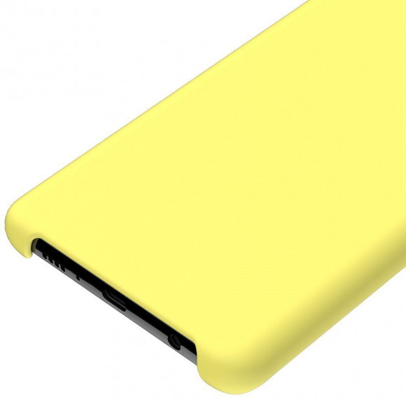 Силиконовый чехол Mobile Shell для Samsung Galaxy S10+ (Plus) (желтый)