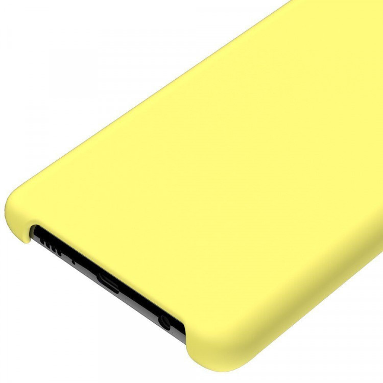 Силиконовый чехол Mobile Shell для Samsung Galaxy S10+ (Plus) (желтый)