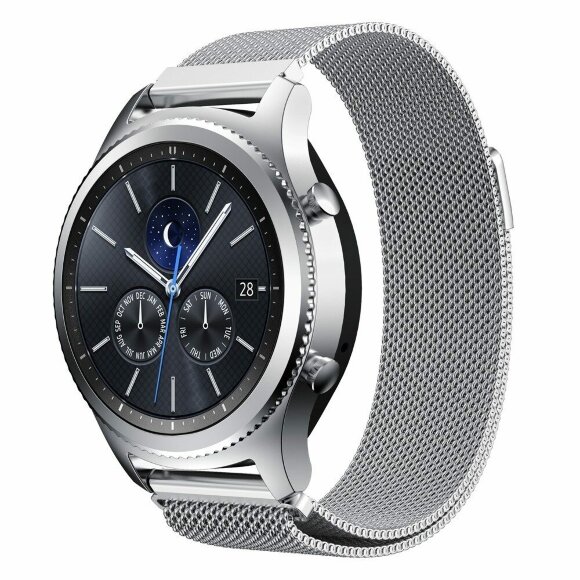 Миланский сетчатый браслет Luxury для Samsung Gear S3 Frontier / S3 Classic / Galaxy Watch 46мм / Watch 3 (45мм) (серебряный) Миланский сетчатый браслет Luxury для Samsung Gear S3 Frontier / S3 Classic / Galaxy Watch 46мм / Watch 3 (45мм) (серебряный)