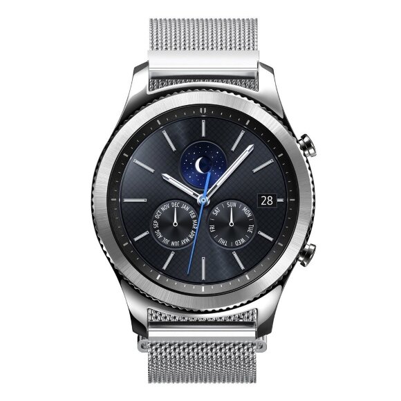 Миланский сетчатый браслет Luxury для Samsung Gear S3 Frontier / S3 Classic / Galaxy Watch 46мм / Watch 3 (45мм) (серебряный) Миланский сетчатый браслет Luxury для Samsung Gear S3 Frontier / S3 Classic / Galaxy Watch 46мм / Watch 3 (45мм) (серебряный)