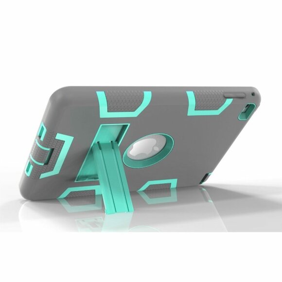 Гибридный TPU чехол для Apple iPad Mini (2019) / iPad Mini 4 (серый + голубой) Гибридный TPU чехол для Apple iPad Mini (2019) / iPad Mini 4 (серый + голубой)