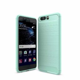 Чехол-накладка Carbon Fibre для Huawei P10 Plus (сине-зеленый)