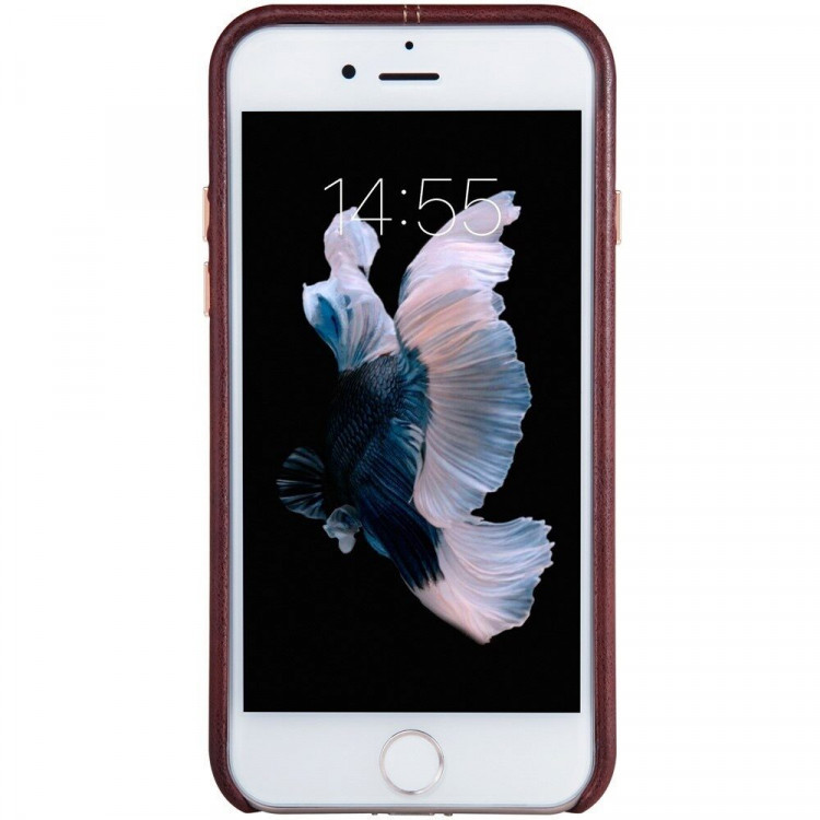 Кожаный чехол - накладка NILLKIN Englon для iPhone 7 (коричневый)