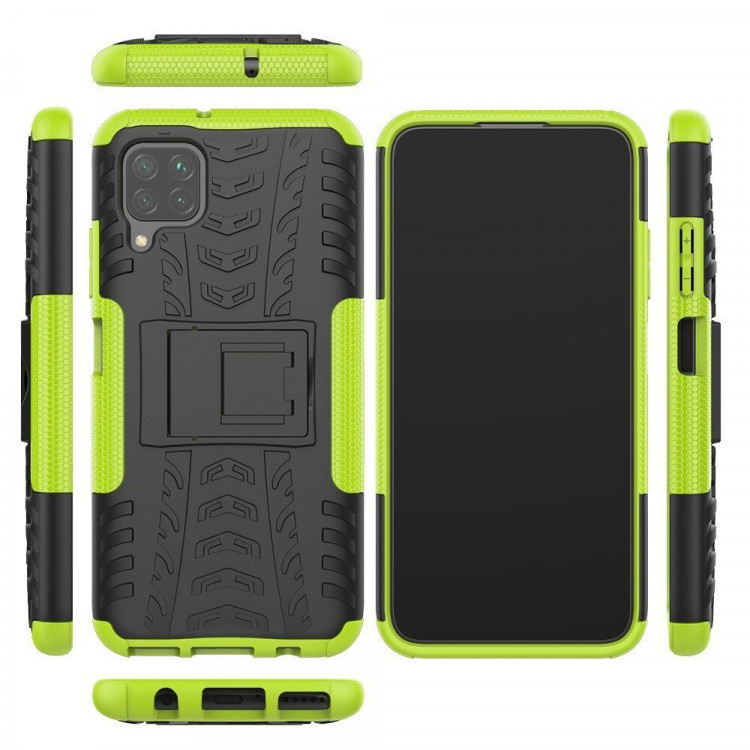 Чехол Hybrid Armor для Huawei P40 lite (черный + зеленый)