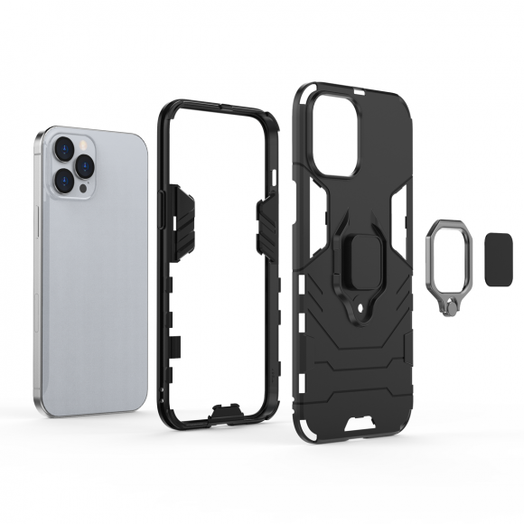 Чехол Armor Ring Holder для iPhone 12 Pro Max (черный)