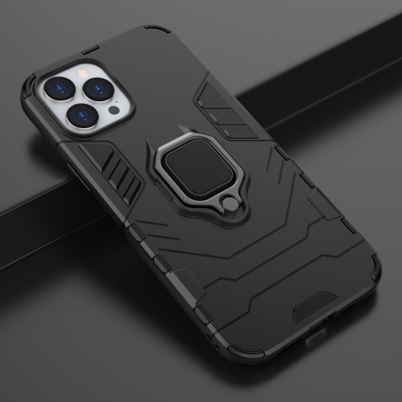 Чехол Armor Ring Holder для iPhone 12 Pro Max (черный)