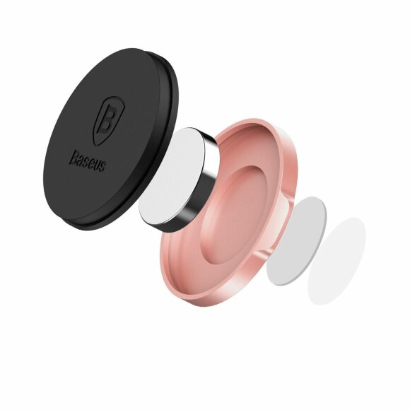 Универсальный магнитный держатель Baseus Flat Type (розовое золото)