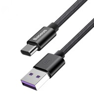 Кабель Quick Charge Baseus USB + Type-C (черный) Кабель Quick Charge Baseus USB + Type-C (черный)