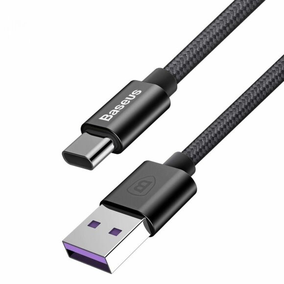 Кабель Quick Charge Baseus USB + Type-C (черный)