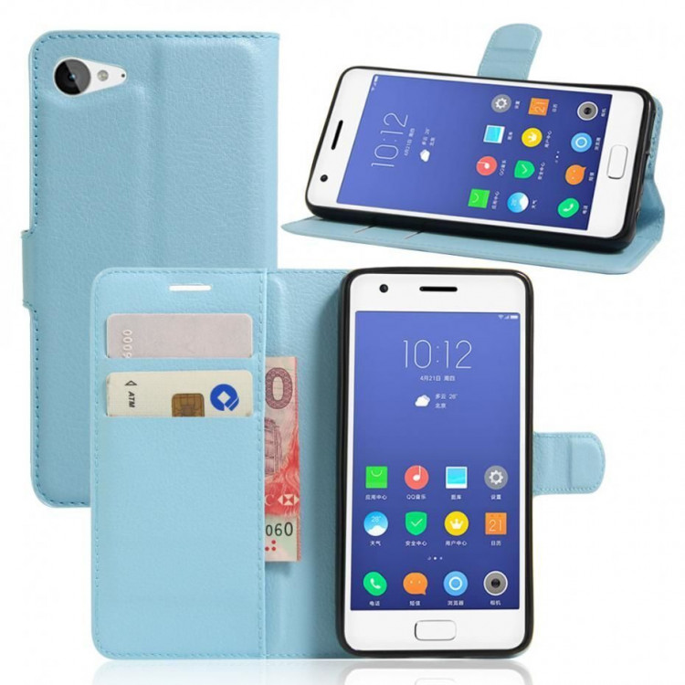 Чехол с визитницей для Lenovo ZUK Z2  (голубой)