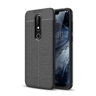 Чехол-накладка Litchi Grain для Nokia 6.1 Plus / X6 (2018) (черный) Чехол-накладка Litchi Grain для Nokia 6.1 Plus / X6 (2018) (черный)