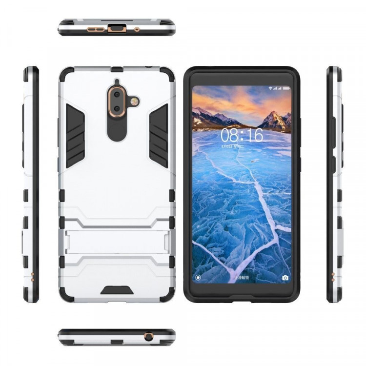 Чехол Duty Armor для Nokia 7 Plus (серебряный)