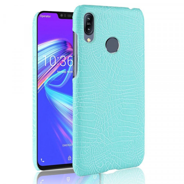 Чехол Crocodile Texture для Asus Zenfone Max (M2) ZB633KL (голубой)