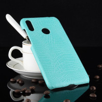 Чехол Crocodile Texture для Asus Zenfone Max (M2) ZB633KL (голубой)