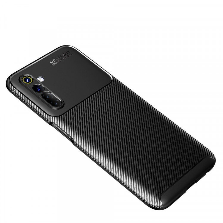 Чехол-накладка Resistant Carbon для Realme 6 / Realme 6S (черный)