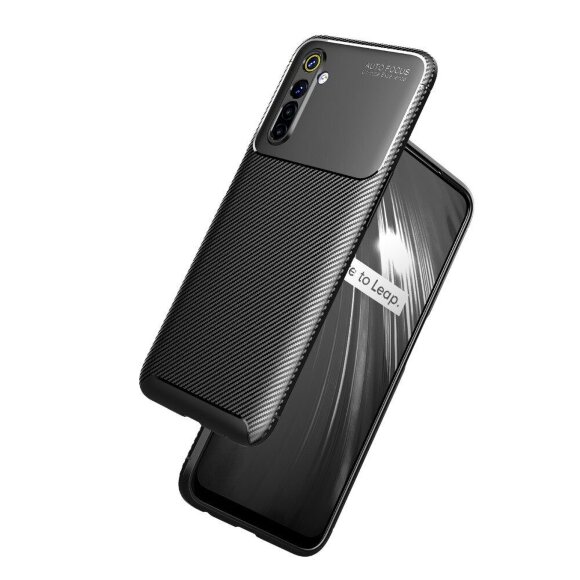 Чехол-накладка Resistant Carbon для Realme 6 / Realme 6S (черный) Чехол-накладка Resistant Carbon для Realme 6 / Realme 6S (черный)