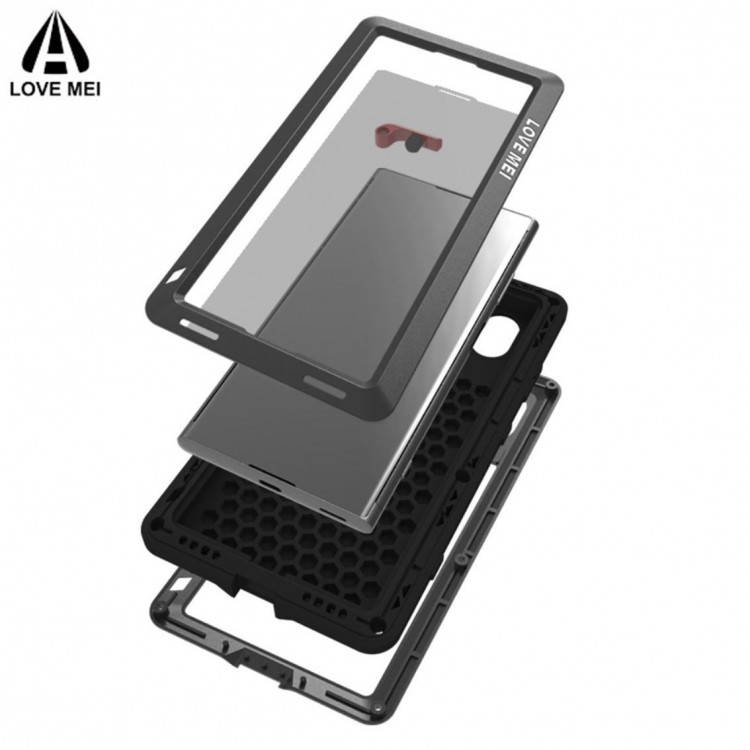 Гибридный чехол LOVE MEI для Sony Xperia XA1 Plus (черный)