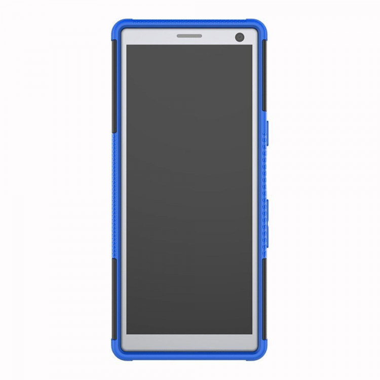 Чехол Hybrid Armor для Sony Xperia 10 (черный + голубой)