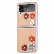 Чехол 3D Flower для Samsung Galaxy Z Flip 4 (желтый)