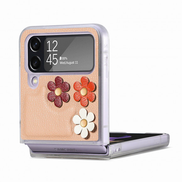 Чехол 3D Flower для Samsung Galaxy Z Flip 4 (желтый) Чехол 3D Flower для Samsung Galaxy Z Flip 4 (желтый)