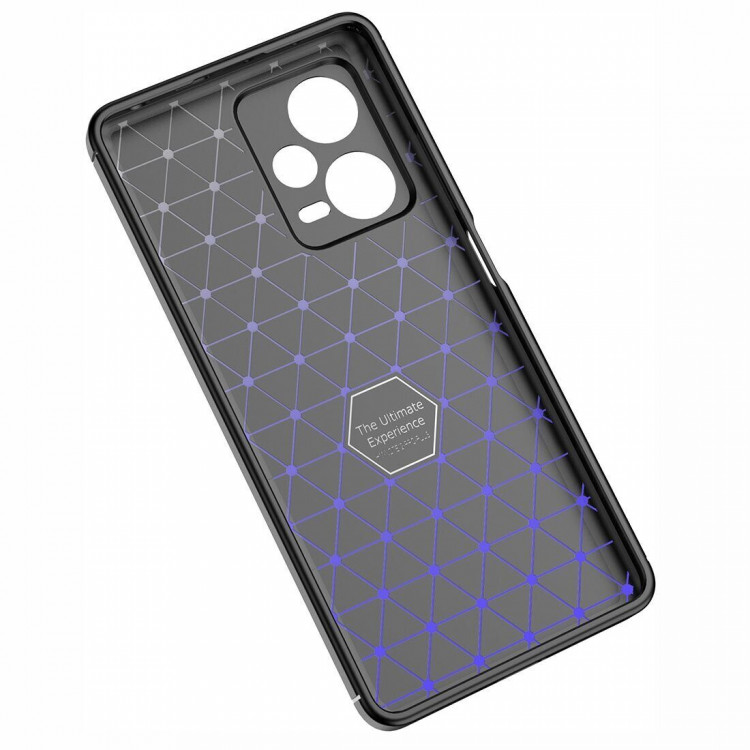 Чехол-накладка Litchi Grain для Xiaomi Redmi Note 12 Pro (черный)