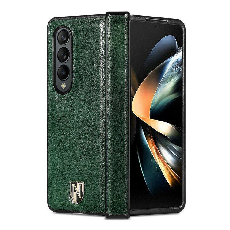 Чехол из натуральной кожи для Samsung Galaxy Z Fold4 (зеленый)