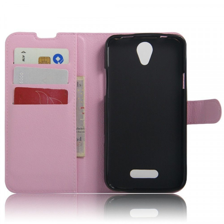 Чехол с визитницей для DOOGEE X6 / X6 Pro (розовый)