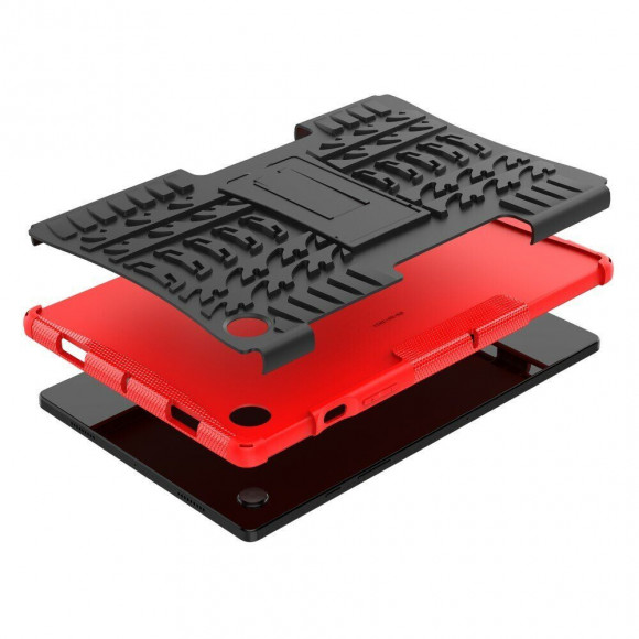 Чехол Hybrid Armor для Samsung Galaxy Tab A8 10.5 (2021) SM-X200 / Galaxy Tab А8 10.5 LTE (2021) SM-X205 (черный + красный)