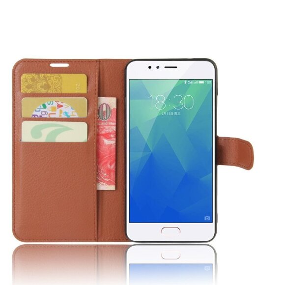 Чехол с визитницей для Meizu M5s (коричневый)