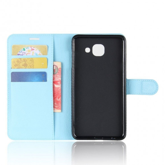 Чехол с визитницей для Samsung Galaxy J7 Max (голубой)