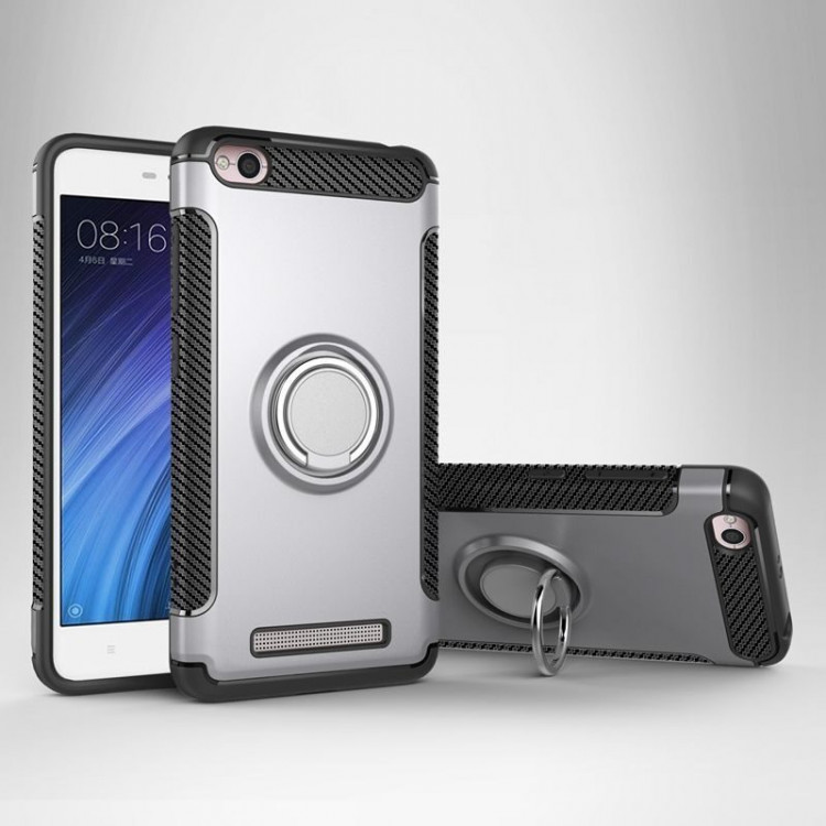 Чехол Hybrid Kickstand для Xiaomi Redmi 4A (серебряный)