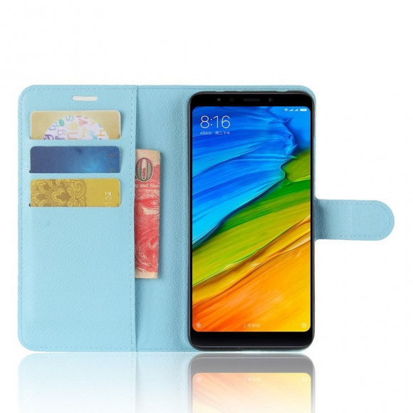 Чехол с визитницей для Xiaomi Redmi 5 (голубой) Чехол с визитницей для Xiaomi Redmi 5 (голубой)