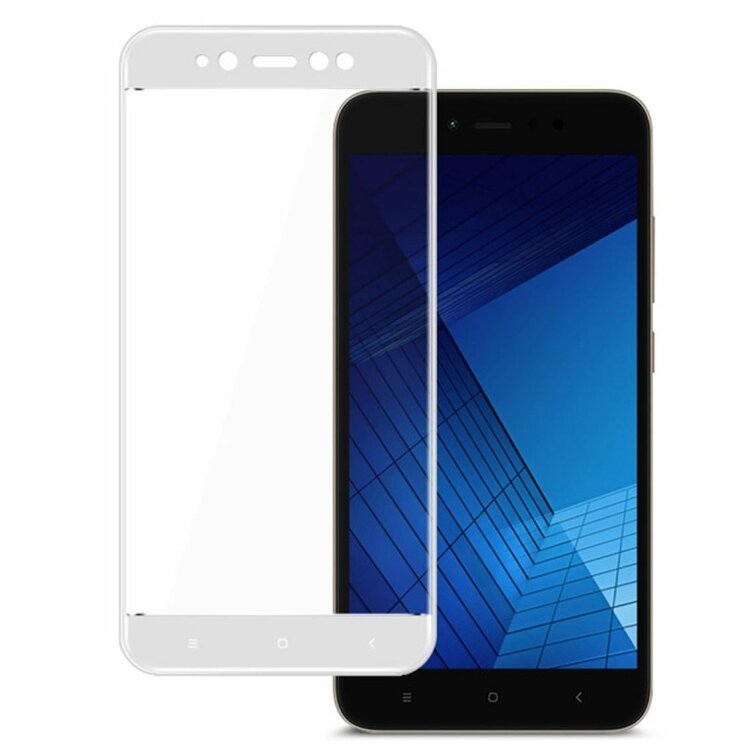 Защитное стекло 3D для Xiaomi Redmi Note 5A / 5A Prime (белый)