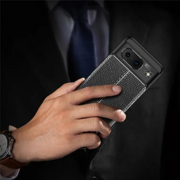 Чехол-накладка Litchi Grain для Google Pixel 8 (темно-синий) Чехол-накладка Litchi Grain для Google Pixel 8 (темно-синий)