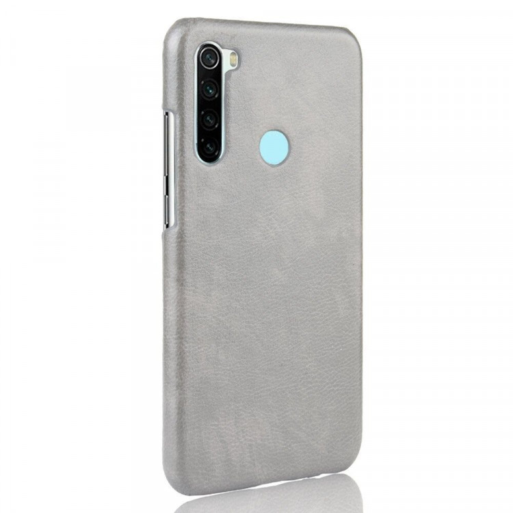 Кожаная накладка-чехол для Xiaomi Redmi Note 8 (серый)