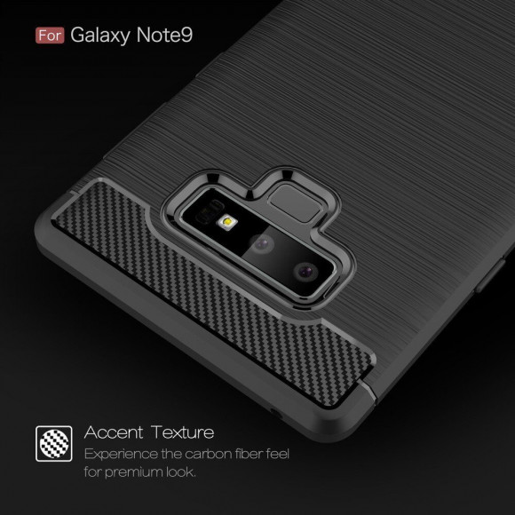 Чехол-накладка Carbon Fibre для Samsung Galaxy Note 9 (черный)