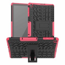 Чехол Hybrid Armor для Huawei MatePad T10 / T10s / C5e / C3 / Honor Pad X8 / X8 Lite / X6 (черный + розовый)