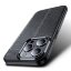 Чехол-накладка Litchi Grain для iPhone 15 Pro Max (черный)