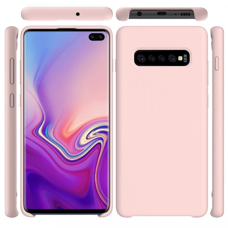 Силиконовый чехол Mobile Shell для Samsung Galaxy S10+ (Plus) (розовый)