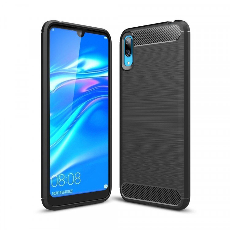 Чехол-накладка Carbon Fibre для Huawei Y7 Pro (2019) / Enjoy 9 (черный)