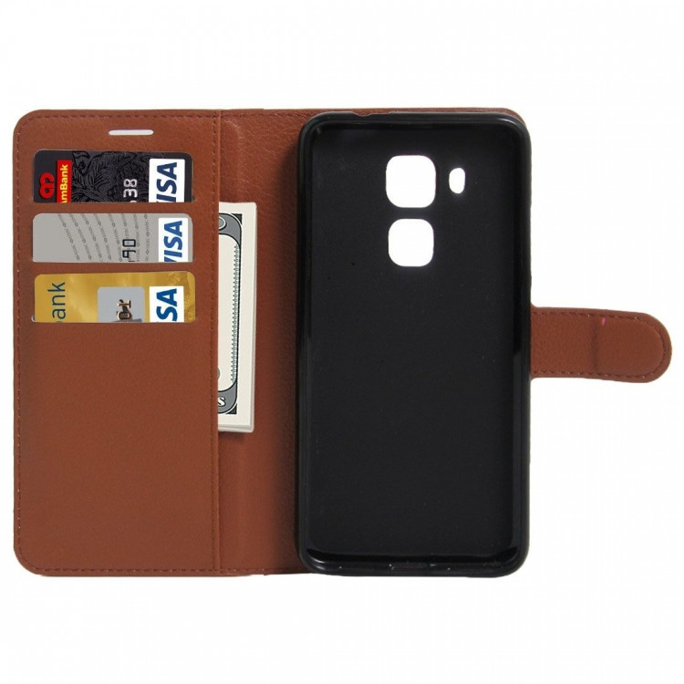 Чехол с визитницей для Huawei Nova Plus / Huawei G9 Plus (коричневый)