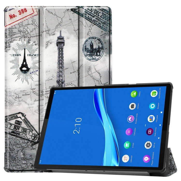 Чехол Smart Case для Lenovo Tab M10 Plus, TB-X606 - 10,3 дюйма (Eiffel Tower)