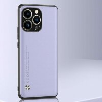 Чехол из искусственной кожи для iPhone 14 Pro Max (светло-фиолетовый)